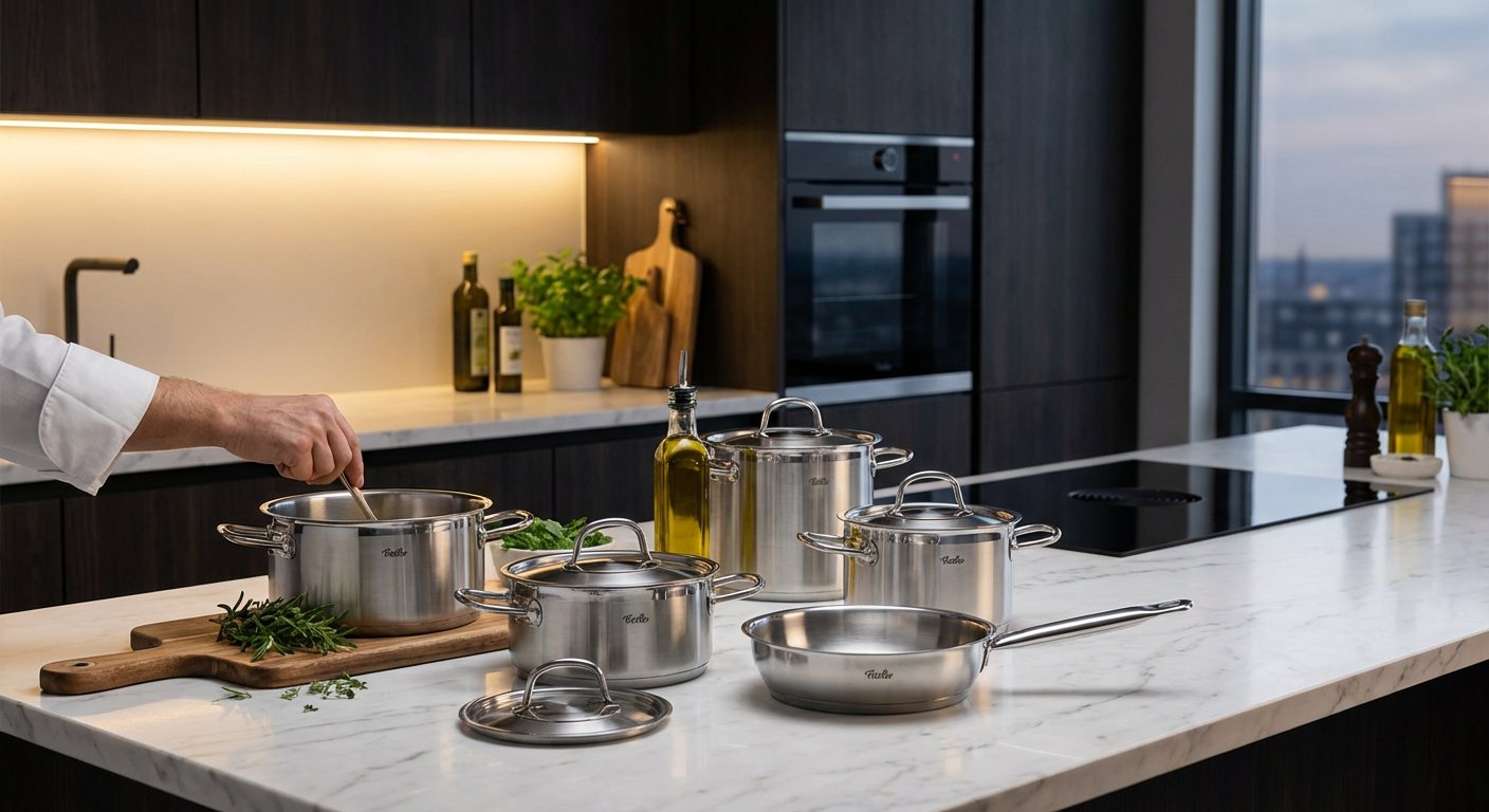 Pentole Fissler di alta qualità in cucina moderna