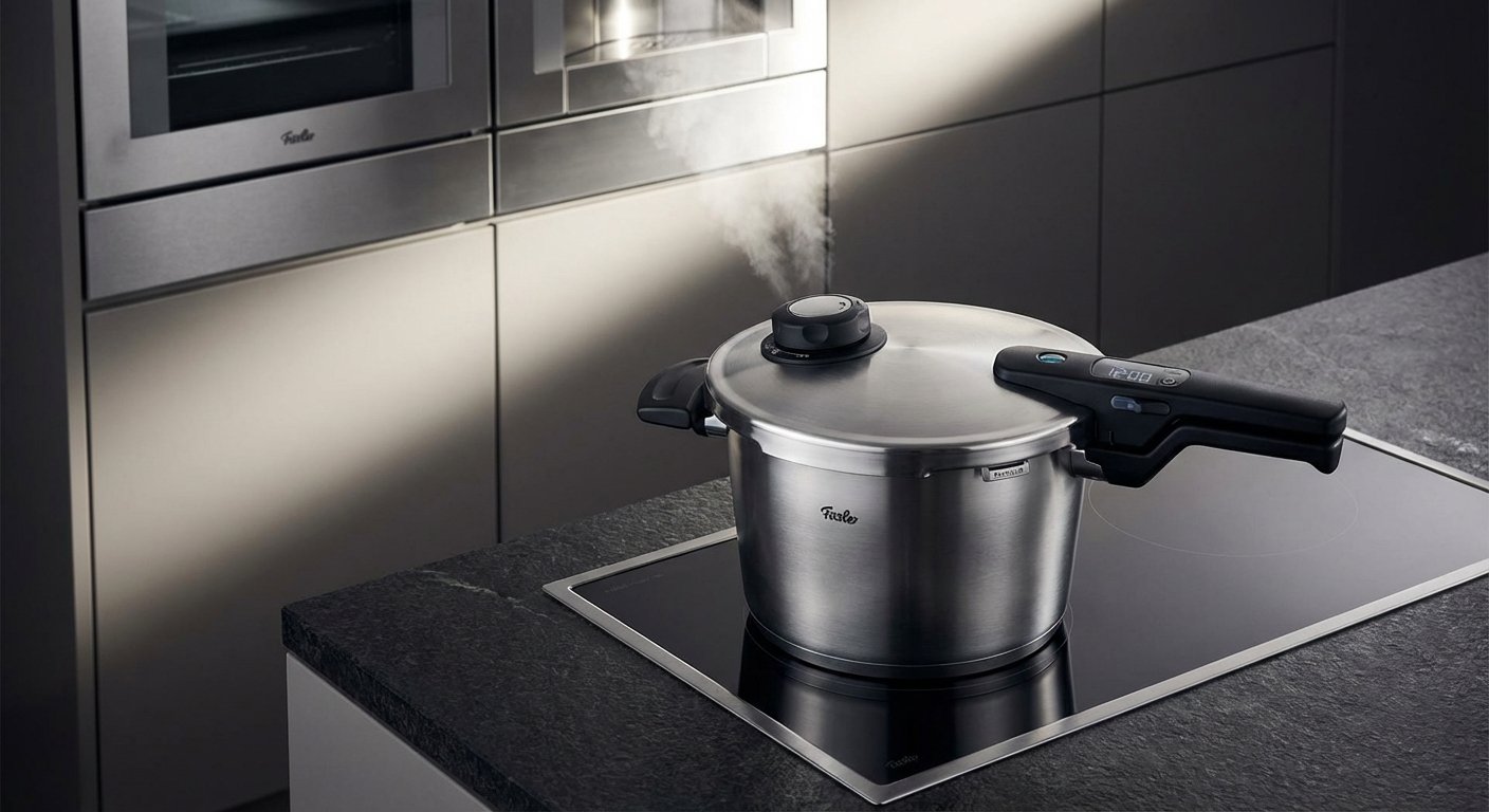 Pentola a pressione Fissler Vitavit in cucina